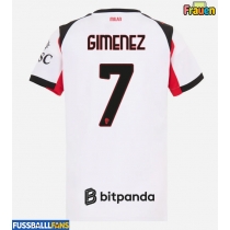 AC Milan Santiago Gimenez #7 Auswärtstrikot Frauen 2025-26 Kurzarm